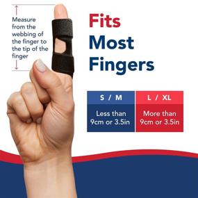 img 3 attached to 🖐️ Dr. Arthritis Finger Splint and Handbook [1-Piece] - Trigger Finger Brace for Index, Middle, Ring & Pinky Finger - Padded Splints for Straightening - Black, S/M