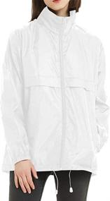 img 4 attached to Mywu Packable Lightweight Raincoat Waterproof Women's Clothing and Coats, Jackets & Vests