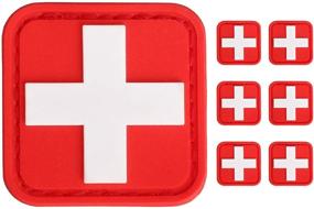 img 4 attached to LIVANS Medic Red Cross Patch Set - Tactical IFAK & EMT Trauma Pouch Essentials. First Aid Morable Patch with 3D High Relief - Nurse, Doctor, Emergency Logo. Bundle of 6 PVC Rubber Patches.