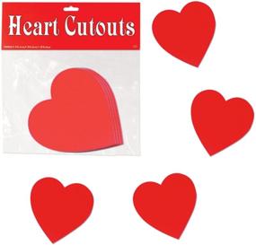 img 1 attached to ❤️ Shop Beistle Printed Heart Cutouts, 4” Red, 10 Piece Pack - Beautiful Decorations