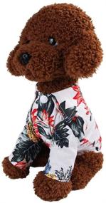 img 2 attached to 🍍 MaruPet Doggie Hawaiian Pineapple Print Polo T-Shirt - Sun Protection Lightweight Pet Air Conditioning Clothes, Dog Cotton Sunscreen Shirt for Small & Extra Small Dogs