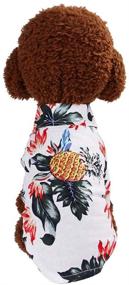 img 1 attached to 🍍 MaruPet Doggie Hawaiian Pineapple Print Polo T-Shirt - Sun Protection Lightweight Pet Air Conditioning Clothes, Dog Cotton Sunscreen Shirt for Small & Extra Small Dogs