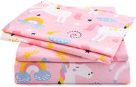 🦄 sivio full size bed sheets pink unicorn theme 4-piece kids bedding set - super soft cozy cotton, durable, moisture wicking bedding logo