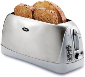 img 3 attached to 🍞 Stainless Steel Oster Длинный Тостер с длинными слотами - 4 ячейки (TSSTTR6330-NP)