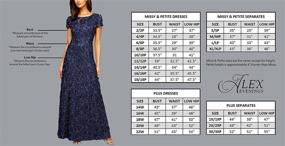img 1 attached to 👗 Stunning Alex Evenings Long Mock Dress: Petite and Regular Sizes; Elegant Full Skirt Design