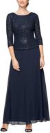 👗 stunning alex evenings long mock dress: petite and regular sizes; elegant full skirt design logo