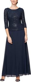 img 3 attached to 👗 Stunning Alex Evenings Long Mock Dress: Petite and Regular Sizes; Elegant Full Skirt Design