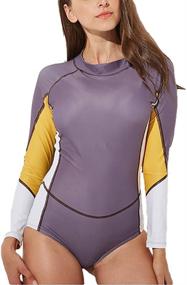 img 3 attached to 👙 Lynddora Women's Monokini Swimsuit: Stylish Long Sleeve One Piece Swimwear for a Sexy and Sophisticated Look