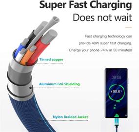 img 3 attached to USB Type C Cable Fast Charging 3A (10FT 2-Pack) Computer Accessories & Peripherals