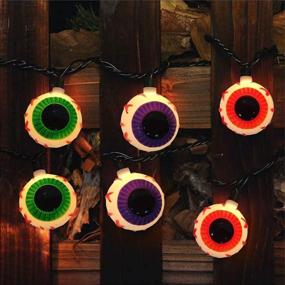 img 1 attached to 👻 Pallerina Eyeball String Lights: Spooky 8.5FT Halloween Decor with 14 Incandescent Bulbs - Perfect for Parties, Haunted Houses, and Masquerades