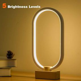 img 1 attached to 🏡 Enhance Your Home's Ambiance with LONRISWAY LED Wood Table Lamp: Dimmable Lighting, Creative Décor, and Unique Housewarming Gift with 3ft USB Cable