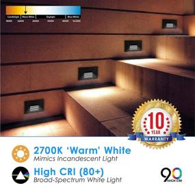 img 3 attached to 🔆 LED 2W Step Light Bronze Finish (1 Pack) - Interchangeable Plate, Waterproof, 10 YR Warranty