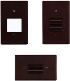 img 4 attached to 🔆 LED 2W Step Light Bronze Finish (1 Pack) - Interchangeable Plate, Waterproof, 10 YR Warranty