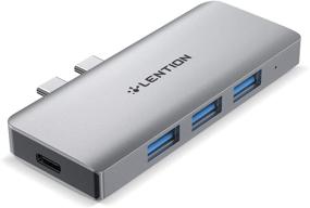 img 4 attached to 🔌 LENTION 6-in-1 USB C Hub: High-Power PD, Fast Data Transfer, Macbook Pro/Air Compatible (CB-CS62, Silver)