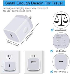 img 2 attached to iPhone 13 Pro 12 Charger Block Fast Charging - 18W Travel Power Adapter Single Port Wall Charger Plug PD Fast Charger Cube - USB C Charger Compatible for iPhone 12, 12 Mini, 12 Pro, 11 Pro Max, SE