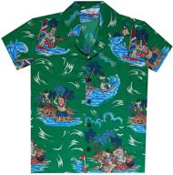 hawaiian shirts for boys with allover print - perfect for beach aloha parties, camp, and holiday logo