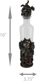 img 1 attached to 🐙 Octopus Nautical Steampunk Glass Spirit Decanter - High Seas Resin & Glass Liquor Decanters, Bronze, 3.75 x 16 x 3.75 inches