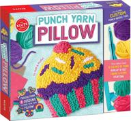 create comfy punch yarn pillows with klutz craft kit logo