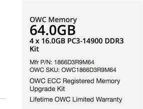 img 3 attached to 💾 OWC 64 ГБ набор памяти PC3-14900 DDR3 ECC-R для Mac Pro 2013