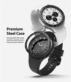 img 2 attached to Ringke Bezel Styling Compatible With Samsung Galaxy Watch 4 Classic 46Mm Adhesive Frame Ring Cover Anti Scratch [Stainless Steel] Protection For Galaxy Watch4 Classic 46Mm - Black [46-03]