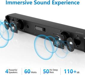 img 3 attached to Аудиосистема Audvoi 16" с Bluetooth 5.0 и звуком 3D Surround для телевизоров - идеально подходит для домашнего кинотеатра, игр и проекторов.