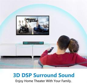 img 2 attached to Audvoi 16'' Small Soundbar with Bluetooth 5.0 and 3D Surround Sound for TVs - Perfect for Home Theater, Gaming, and Projectors