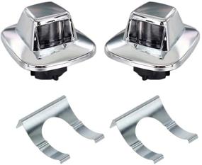 img 4 attached to 🚗 HERCOO License Plate Lights Lamp Lens: Chrome Housing for 1987-1994 Blazer, 1988-1999 GMC C1500 C2500 C3500 K1500 K2500 K3500, Suburban Tahoe Sonoma YukoN - Pack of 2