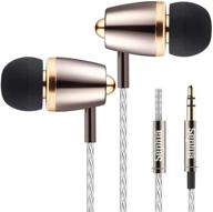 sephia sp1020 earbuds: wired in-ear headphones with tangle-free cord, bass driven sound, noise isolation, silicone & memory foam tips, carry case logo