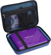 protective blue travel case for cooau 11.5"/12.5" portable dvd player - aproca hard storage case logo