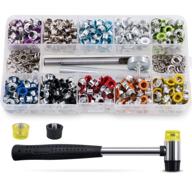 🔧 500 sets of 1/5 inch multi-color metal eyelets grommets kit by keadic - includes base, punch, installation tool, and rubber mallet - ideal for shoes, clothes, crafts, bags, and diy projects - available in 10 colors logo