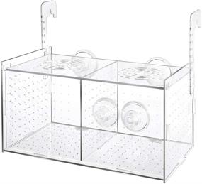 img 4 attached to 🐠 POPETPOP Fish Breeding Box - Acrylic Fish Isolation Tank and Aquarium Hatchery Incubator with Suction Cups for Baby Fishes, Shrimp, Guppy, Clownfish and Aggressive Fish