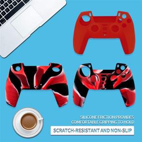img 1 attached to 🎮 【6 Pack】 PS5 Controller Silicone Skin Cover with Thumb Grips Cases - Soft, Anti-Slip Protector for Playstation 5 (6 Pack)