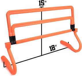 img 1 attached to Adjustable Height Agility Hurdles 6-Pack – Neon Orange Set with Carry Bag – Plyometric Fitness & Speed Training Equipment – Ideal for Soccer, Football, Track & Field and More