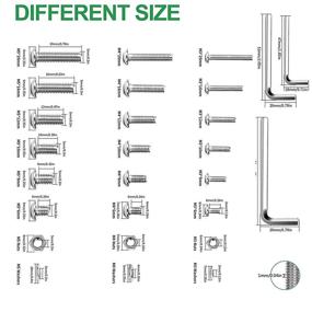 img 2 attached to 🔩 Efficient and Versatile FOLIV 900Pcs Metric Hardware Assortment Kit: M3 M4 M5 Screws and Nuts Set – Hex Button Socket Head Cap Screws included!