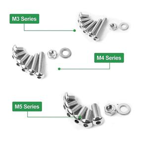 img 3 attached to 🔩 Efficient and Versatile FOLIV 900Pcs Metric Hardware Assortment Kit: M3 M4 M5 Screws and Nuts Set – Hex Button Socket Head Cap Screws included!