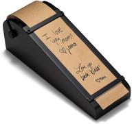 π rettel desktop roller kraft paper dispenser with 1 included roll of kraft paper in black logo