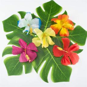 img 2 attached to 🌺 Vibrant Hawaiian Decorations: Joyclub Tropical Hibiscus for a Festive Touch