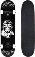 🔥 high-quality hoten pro skateboards for adults men - 8 inches patinetas trick skateboard complete with cool ape fighter design logo