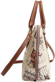 img 1 attached to 👜 Signare Tapestry Handbag Satchel Bag - Stylish Women's Shoulder & Crossbody Bag with Westie, Scottie, and Yorkie Dog Design (CONV-FSDOG)