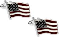 silver american cufflinks mens bodega logo