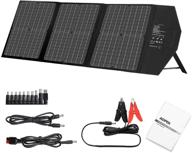 🔆 aidpek 60w foldable solar panel with kickstand - portable solar charger for suaoki portable generator / 8mm goal zero yeti power station / jackery / usb devices - featuring qc3.0 usb ports and 18v dc output logo