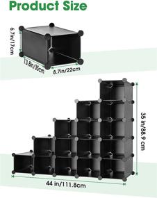 img 3 attached to 👟 Maximize Your Shoe Storage Space with Puroma 15-Cube Stackable Shoe Organizer: Durable, Versatile, and Space-Saving!