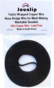 img 4 attached to Washable and Sewable Black Nose Bridge 🧵 Strip Fabric Wrapped Copper Wire - 5 Yards