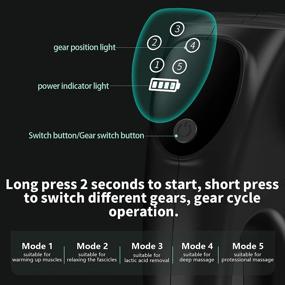 img 3 attached to 💪 Massage Gun Muscle Massager Gun Deep Tissue: Powerful Percussion Electric Back Massager for Athletes, Pain Relief, and Long-Lasting Battery - 4 Massage Heads, 5 Speeds