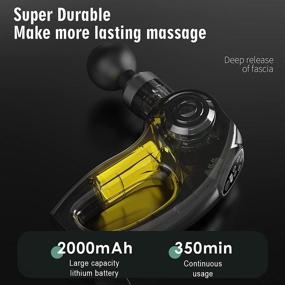 img 1 attached to 💪 Massage Gun Muscle Massager Gun Deep Tissue: Powerful Percussion Electric Back Massager for Athletes, Pain Relief, and Long-Lasting Battery - 4 Massage Heads, 5 Speeds