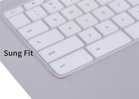 img 2 attached to 🔍 Clear Keyboard Cover for HP 14 inch Chromebook & Chromebook 14-db/ca/ak Series - Fits HP Chromebook 14 G2-G5