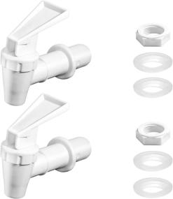 img 3 attached to 🚰 Lanzeuta 2 Sets BPA-Free Replacement Cooler Faucet: White Water Dispenser Tap Set with Reusable Plastic Spout - Ideal for Water Crock, Beverage Dispensing, and More!