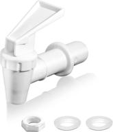 🚰 lanzeuta 2 sets bpa-free replacement cooler faucet: white water dispenser tap set with reusable plastic spout - ideal for water crock, beverage dispensing, and more! logo