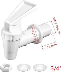 img 1 attached to 🚰 Lanzeuta 2 Sets BPA-Free Replacement Cooler Faucet: White Water Dispenser Tap Set with Reusable Plastic Spout - Ideal for Water Crock, Beverage Dispensing, and More!