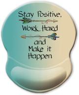 💪 enhance comfort and productivity with itnrsiiet ergonomic mouse pad: gel wrist rest, inspiring quote, non-slip base logo